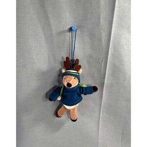 vintage Bath & Body Works "Tassel Reindeer" plush ornament 5.5" Christmas
